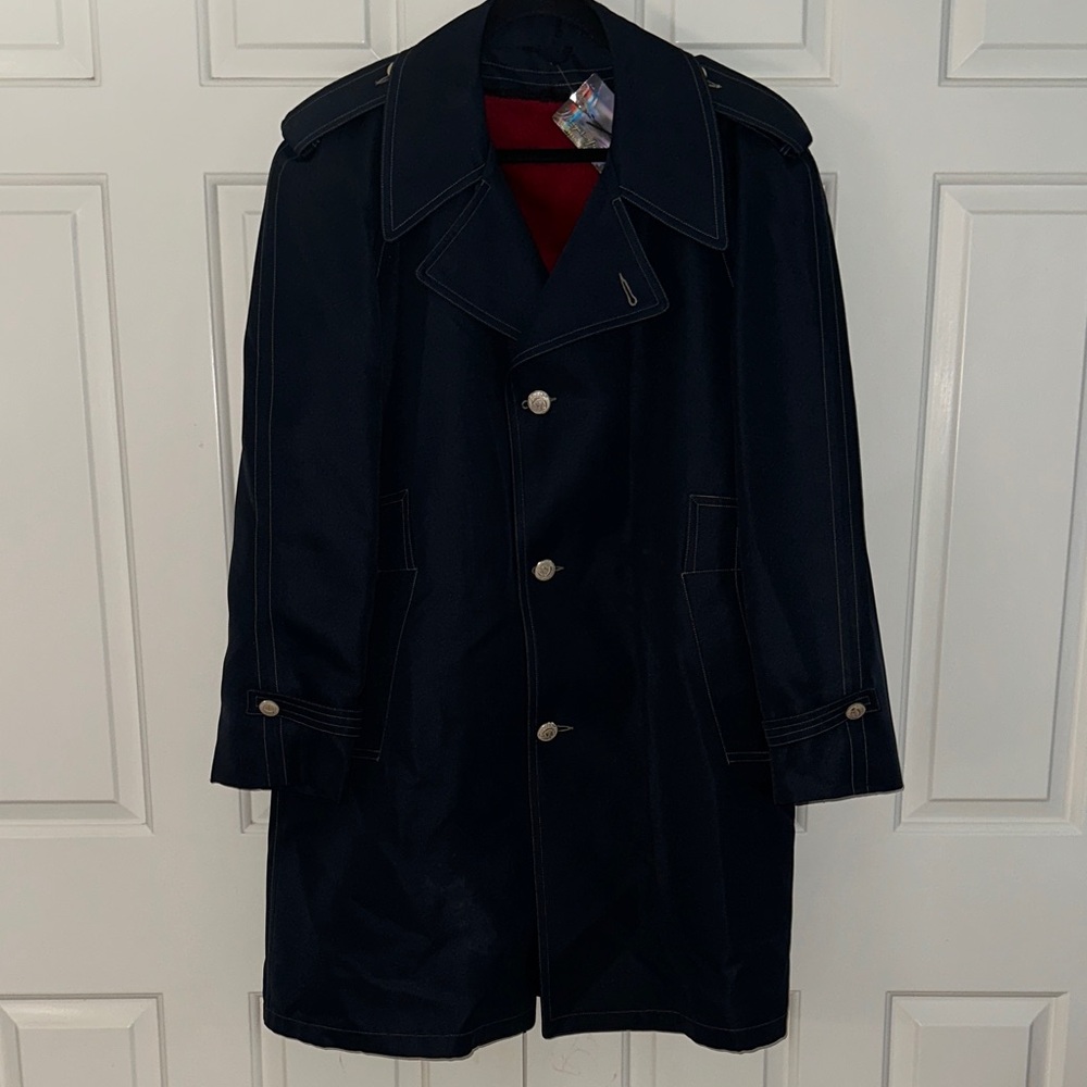 Bonds Dark Blue Trench Coat for Men